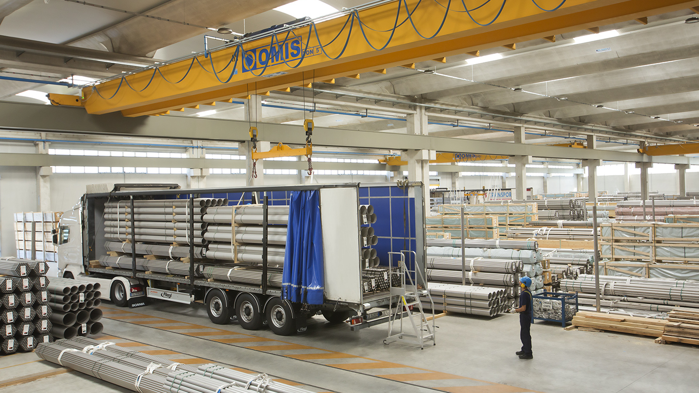 Internal view of tube warehouse 